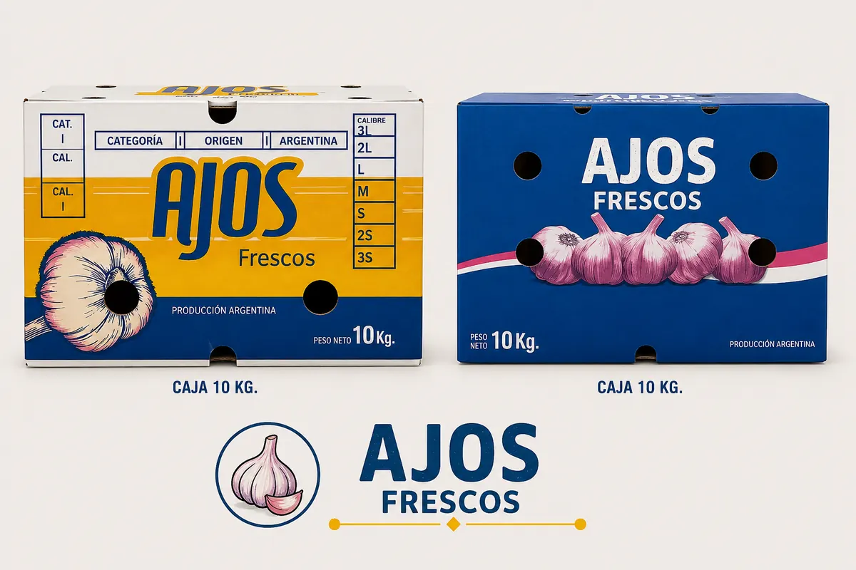Caja para ajo de 10 kg