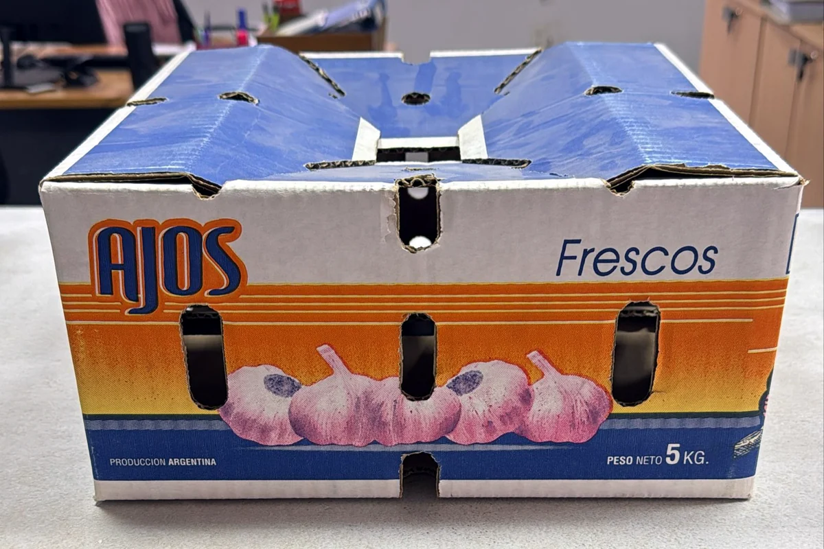Caja para ajo de 5 kg línea Ajos Frescos