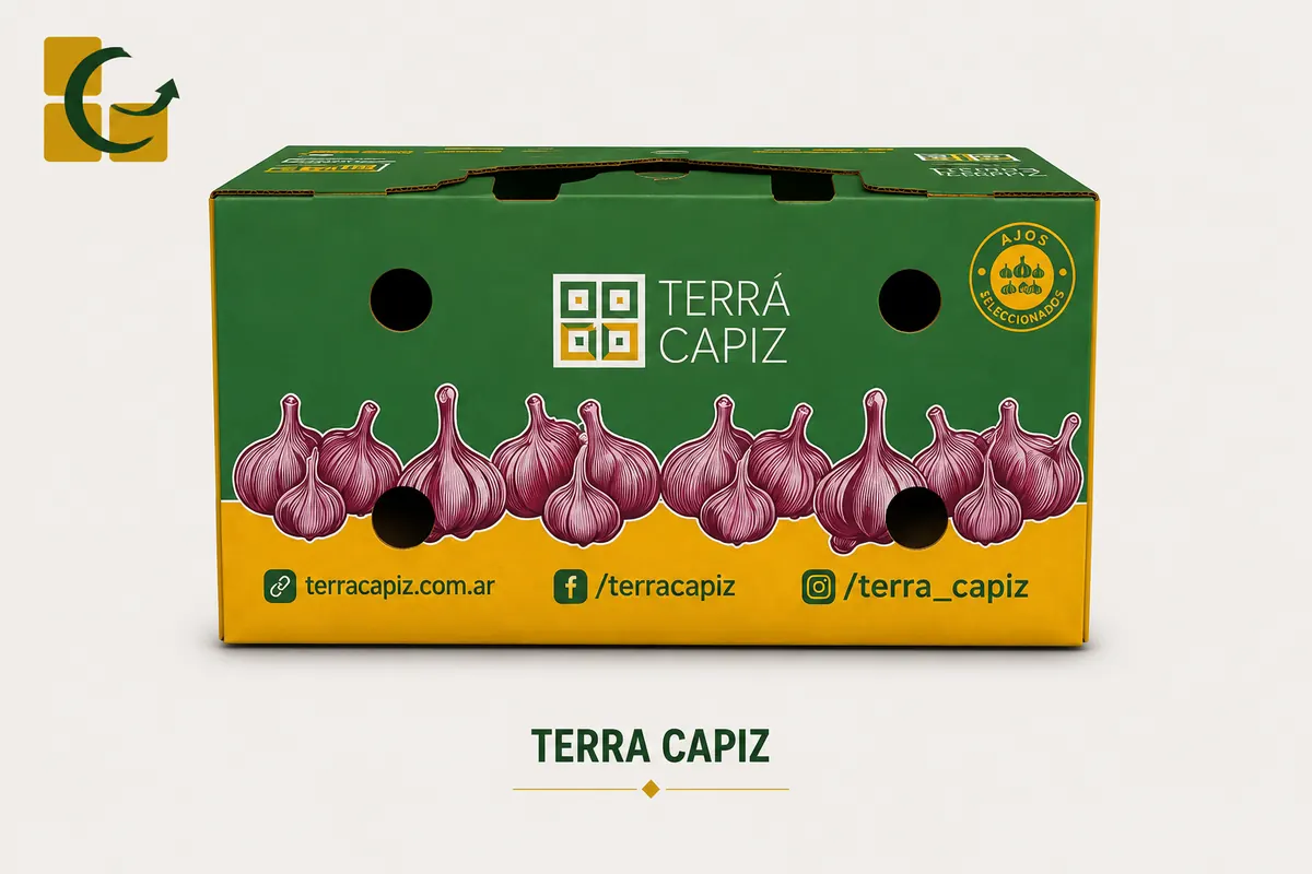 Caja personalizada Terra Capiz para ajo